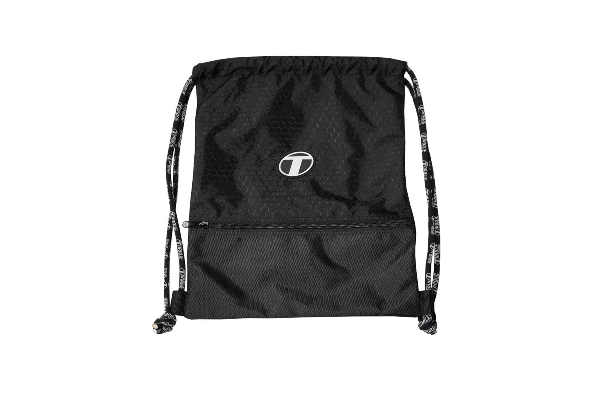Torque Drawstring Bag With Oval Torque Logo <black>